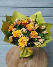 Букет цветов из:  Альстромерии и Розы в Мильково