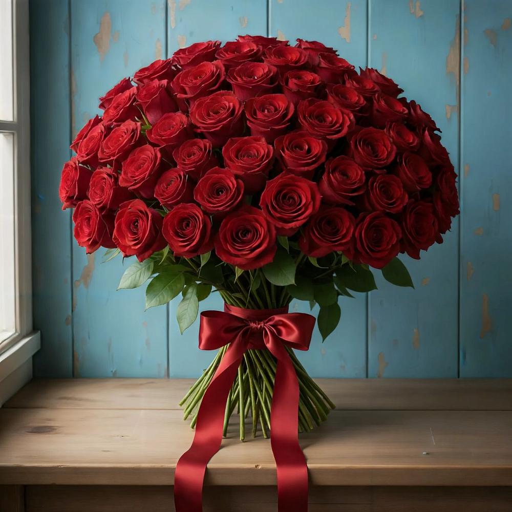 Букет Красные розы Блэк Меджик в Мильково