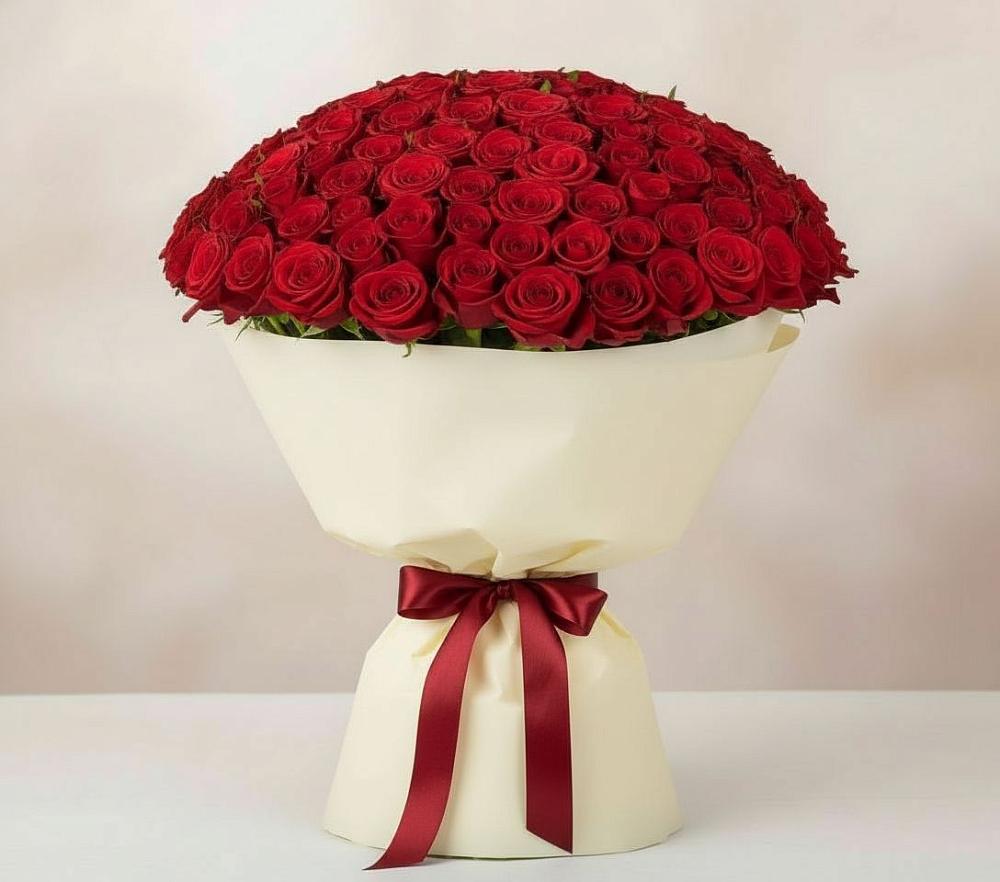 Букет 101 Красная роза Милано в Мильково