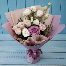 Букет цветов из:  Розы и Лизиантусы #REPLACE_PRED# Мильково