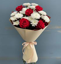 Букет цветов из:  Розы и Хризантемы #REPLACE_PRED# Мильково