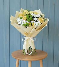 Букет цветов из:  Хризантемы и Розы в Мильково