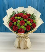 Букет цветов из:  Розы и Хризантемы #REPLACE_PRED# Мильково